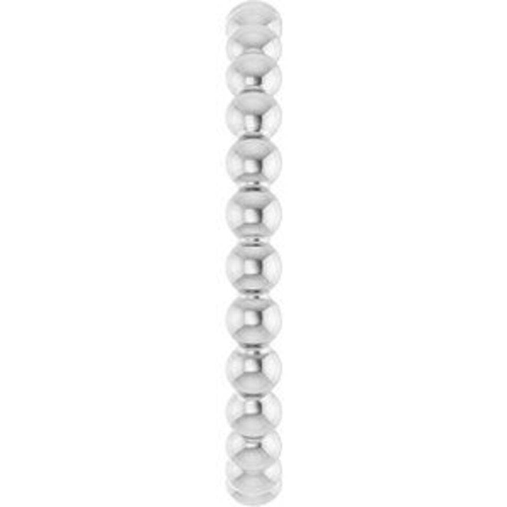 Sterling Silver Beaded Stackable Ring - image 4